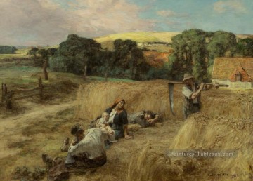  augustin - Un repos de la moisson scènes rurales paysan Léon Augustin Lhermitte